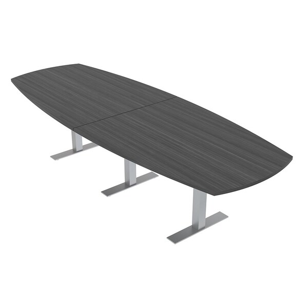 45 in W, 145 in L, 29 in H, Engineered Wood Top, Grey